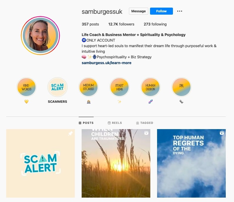 Sam Burgess, life coach and business mentor, spirituality and psychology, coaching tip